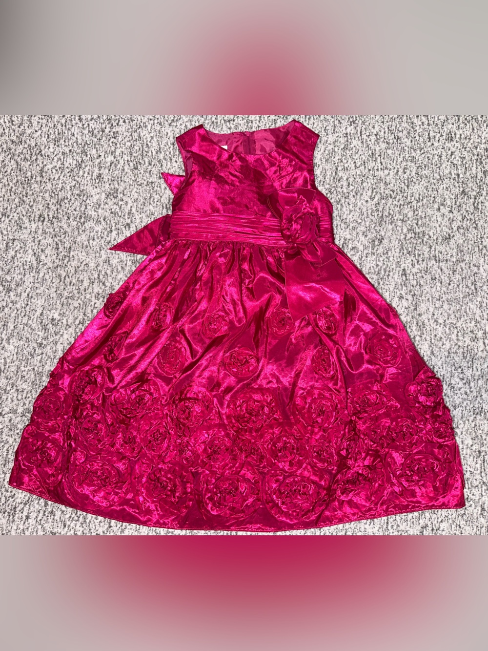 Girls' Magenta Rosette Party Dress EUC Size 6